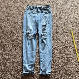 Distressed Light Blue Jeans